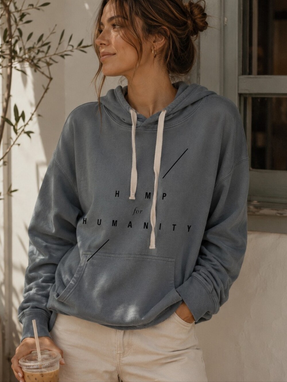 Jungmaven Hemp for Humanity Hoodie Pullover Sage Green Hemp Cotton USA  Large
